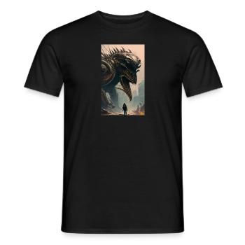 Extraterrestre | OVNI | Vaisseau spatial | PAU | étranger - T-shirt homme - noir - Devant - AI Model Male 178 light (178cm)