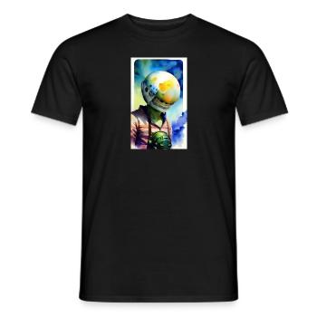 Extraterrestre | OVNI | Vaisseau spatial | PAU | étranger - T-shirt homme - noir - Devant - AI Model Male 178 light (178cm)