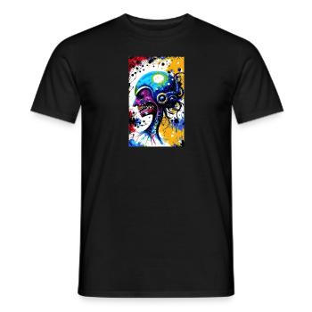 Extraterrestre | OVNI | Vaisseau spatial | PAU | étranger - T-shirt homme - noir - Devant - AI Model Male 178 light (178cm)