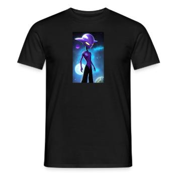 Alien | UFO | Spaceship | UAP | alien - Men's T-Shirt - black - Front - AI Model Male 178 light (178cm)
