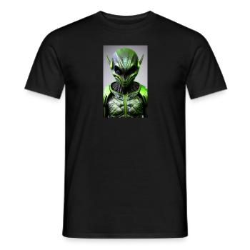 Alien | UFO | Spaceship | UAP | alien - Men's T-Shirt - black - Front - AI Model Male 178 light (178cm)