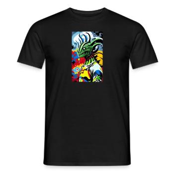 Extraterrestre | OVNI | Vaisseau spatial | PAU | étranger - T-shirt homme - noir - Devant - AI Model Male 178 light (178cm)