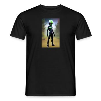 Alien | UFO | Spaceship | UAP | alien - Men's T-Shirt - black - Front - AI Model Male 178 light (178cm)