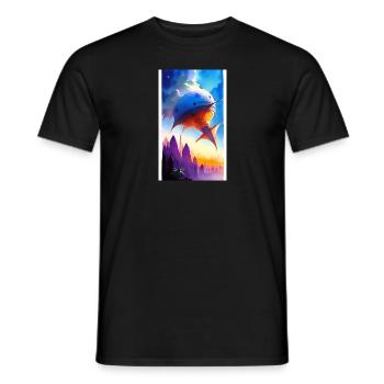 Extraterrestre | OVNI | Vaisseau spatial | PAU | étranger - T-shirt homme - noir - Devant - AI Model Male 178 light (178cm)