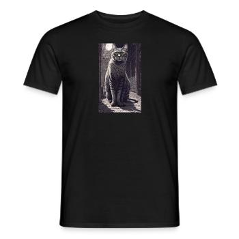 Chat | Animal de compagnie | Fan de chat | mignon | Chaton - T-shirt homme - noir - Devant - AI Model Male 178 light (178cm)