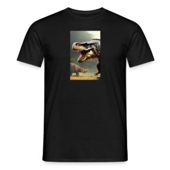 Dinosaurier | T-Rex | Tyrannosaurus - Männer T-Shirt - Schwarz - Vorne - AI Model Male 178 light (178cm)