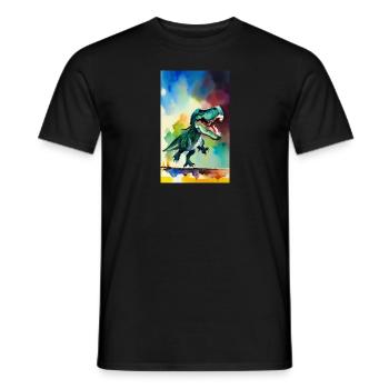 Dinosaurier | T-Rex | Tyrannosaurus - Männer T-Shirt - Schwarz - Vorne - AI Model Male 178 light (178cm)
