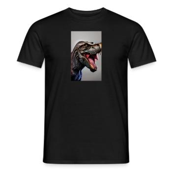 Dinosaurier | T-Rex | Tyrannosaurus - Männer T-Shirt - Schwarz - Vorne - AI Model Male 178 light (178cm)