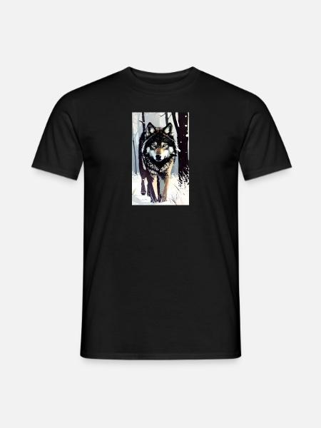 Wolf | Predator | Dog | Mystical - Men's T-Shirt - black