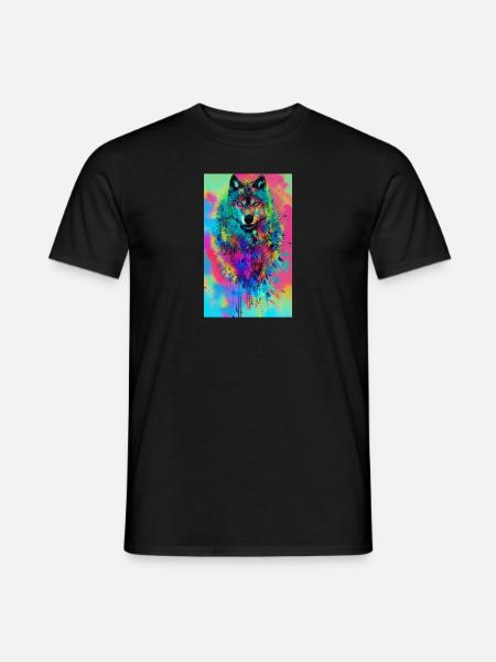 Wolf | Predator | Dog | Mystical - Men's T-Shirt - black