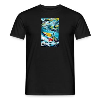 Shark | Great White Shark | Sea creature | Fish - Men's T-Shirt - black - Front - AI Model Male 178 light (178cm)