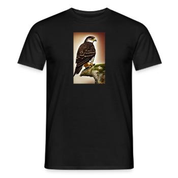 Aigle | Oiseaux | Liberté | Animaux - T-shirt homme - noir - Devant - AI Model Male 178 light (178cm)