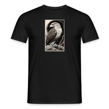 Aigle | Oiseaux | Liberté | Animaux - T-shirt homme - noir - Devant - AI Model Male 178 light (178cm)