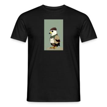 Aigle | Oiseaux | Liberté | Animaux - T-shirt homme - noir - Devant - AI Model Male 178 light (178cm)