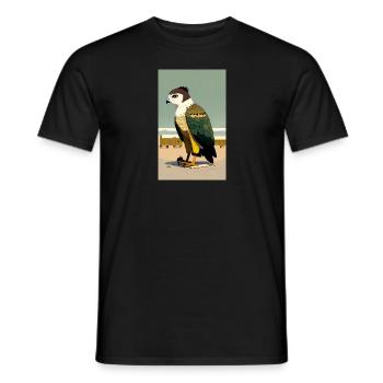 Aigle | Oiseaux | Liberté | Animaux - T-shirt homme - noir - Devant - AI Model Male 178 light (178cm)