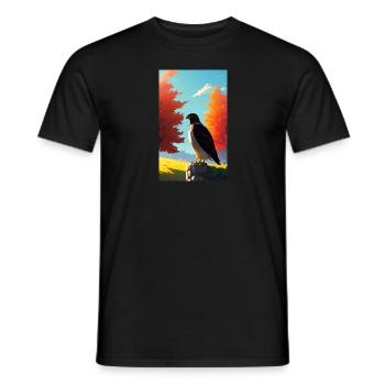 Aigle | Oiseaux | Liberté | Animaux - T-shirt homme - noir - Devant - AI Model Male 178 light (178cm)