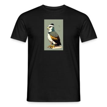 Aigle | Oiseaux | Liberté | Animaux - T-shirt homme - noir - Devant - AI Model Male 178 light (178cm)