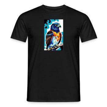 Aigle | Oiseaux | Liberté | Animaux - T-shirt homme - noir - Devant - AI Model Male 178 light (178cm)