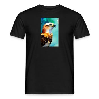 Aigle | Oiseaux | Liberté | Animaux - T-shirt homme - noir - Devant - AI Model Male 178 light (178cm)