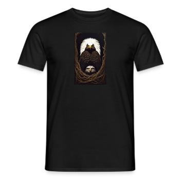 Aigle | Oiseaux | Liberté | Animaux - T-shirt homme - noir - Devant - AI Model Male 178 light (178cm)