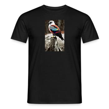 Aigle | Oiseaux | Liberté | Animaux - T-shirt homme - noir - Devant - AI Model Male 178 light (178cm)