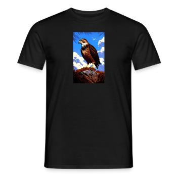 Aigle | Oiseaux | Liberté | Animaux - T-shirt homme - noir - Devant - AI Model Male 178 light (178cm)