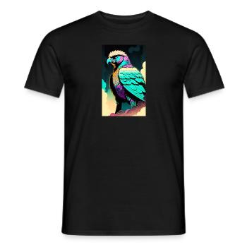 Aigle | Oiseaux | Liberté | Animaux - T-shirt homme - noir - Devant - AI Model Male 178 light (178cm)
