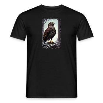 Aigle | Oiseaux | Liberté | Animaux - T-shirt homme - noir - Devant - AI Model Male 178 light (178cm)