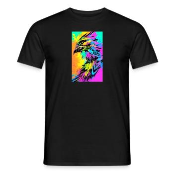 Aigle | Oiseaux | Liberté | Animaux - T-shirt homme - noir - Devant - AI Model Male 178 light (178cm)