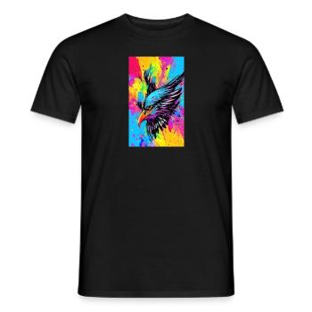 Aigle | Oiseaux | Liberté | Animaux - T-shirt homme - noir - Devant - AI Model Male 178 light (178cm)