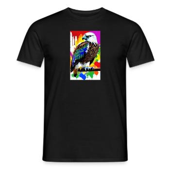 Aigle | Oiseaux | Liberté | Animaux - T-shirt homme - noir - Devant - AI Model Male 178 light (178cm)