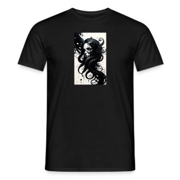 Woman | Face | Girls | Anime | mystical - Men's T-Shirt - black - Front - AI Model Male 178 light (178cm)