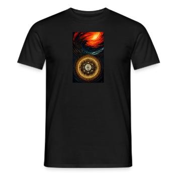 Mystical symbol | mysterious | Symbol - Men's T-Shirt - black - Front - AI Model Male 178 light (178cm)