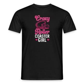 Achterbahn Rollercoaster Freizeitpark - Männer T-Shirt - Schwarz - Vorne - AI Model Male 178 light (178cm)