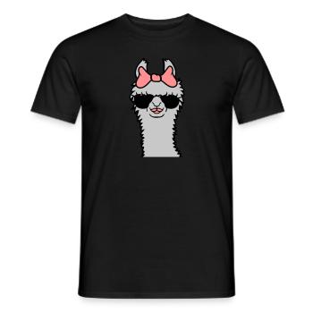 Lunettes de soleil Mama Llama cool - T-shirt homme - noir - Devant - AI Model Male 178 light (178cm)