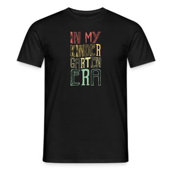 In My Kindergarten Era Groovy Back To School Teach - Men's T-Shirt - black - Front - AI Model Male 178 light (178cm)