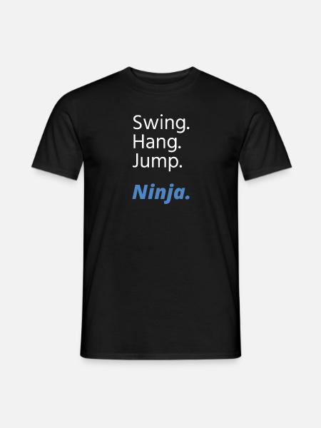 Ninja Warrior - Swing Hang Jump Ninja - Männer T-Shirt - Schwarz