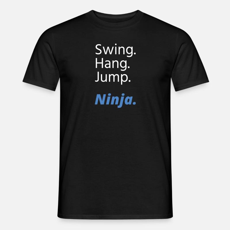Ninja Warrior - Swing Hang Jump Ninja - Männer T-Shirt - Schwarz