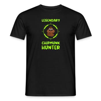 Hunter Squirrel Squirrel Gift - Men's T-Shirt - black - Front - AI Model Male 178 light (178cm)