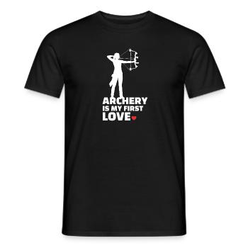 I love archery stylish archery - Men's T-Shirt - black - Front - AI Model Male 178 light (178cm)