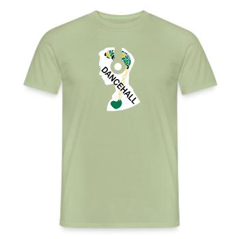 My heart beats for dancehall - Men's T-Shirt - sage - Front - AI Model Male 178 light (178cm)