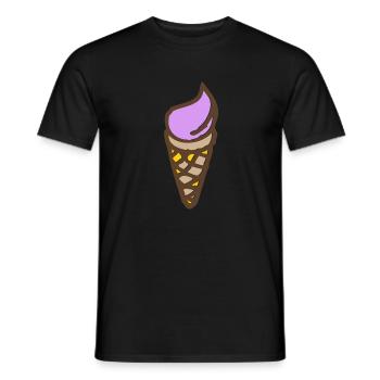 Eis - Softeis - Männer T-Shirt - Schwarz - Vorne - AI Model Male 178 light (178cm)