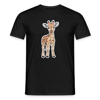 Giraffe - Männer T-Shirt - Schwarz - Vorne - AI Model Male 178 light (178cm)