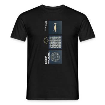 Deep Waters Trio - Männer T-Shirt - Schwarz - Vorne - AI Model Male 178 light (178cm)