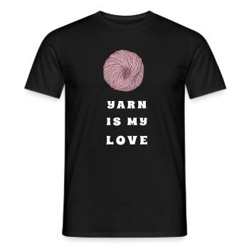 Yarn Is My Love – Pink Yarn – Crochet & Knitting - Männer T-Shirt - Schwarz - Vorne - AI Model Male 178 light (178cm)