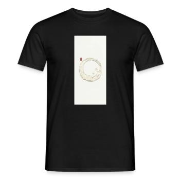 Lächelnder Zen Enso Kreis - Männer T-Shirt - Schwarz - Vorne - AI Model Male 178 light (178cm)