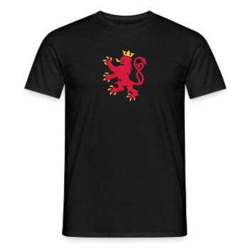 lion of luxembourg symbol flag - Men's T-Shirt - black - Front - AI Model Male 178 light (178cm)