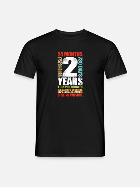 2. Geburtstag 2 Jahre Alte Jungen Mädchen T-Shirt - Mænd T-shirt - sort