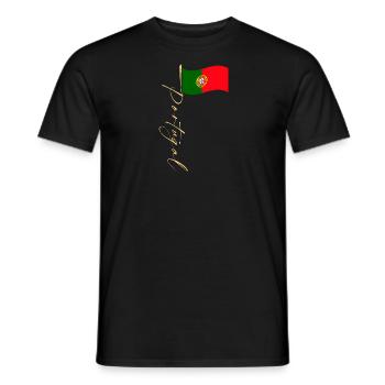Portugal Landesfarben Herkunft Lissabon Reise - Männer T-Shirt - Schwarz - Vorne - AI Model Male 178 light (178cm)