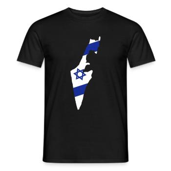 Israël - T-shirt homme - noir - Devant - AI Model Male 178 light (178cm)